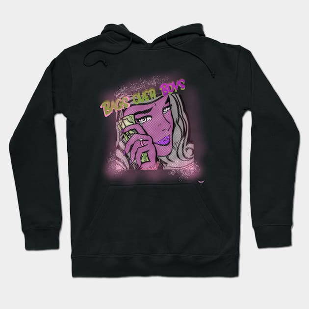 Bags over boys purp Hoodie by Devils closet